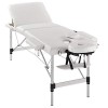 Juskys Table de Massage à 3 Zones - Pliable & réglable en Hauteur - Table de Soin Mobile en Aluminium, avec Repose-tête, acco