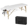 Lestarain Table de Massage Pliante Professionnelle, Lit de Massage Portable, Lit Esthétique en Bois avec Appui-tête et Sac de