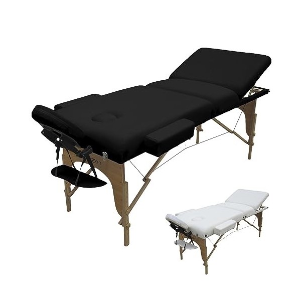 Vivezen - Table de Massage 15 cm Pliante 3 Zones en Bois avec Panneau Reiki + Accessoires et Housse de Transport - Plusieurs 