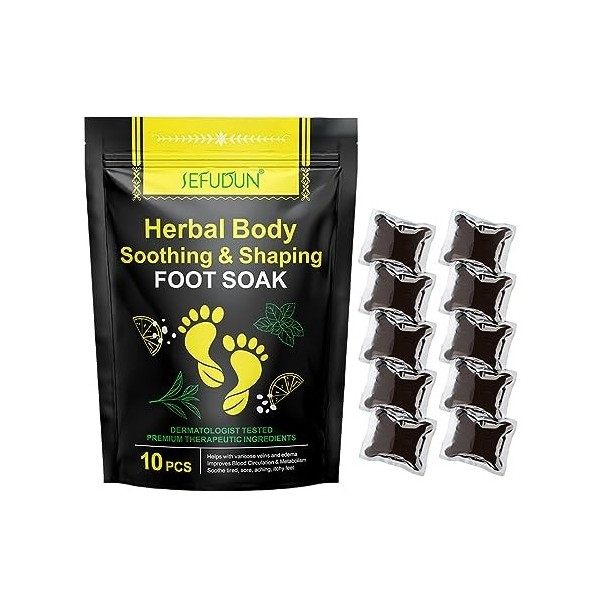 Toilet Sac de Bain de Pieds - Lot de 10 Bains de Pieds Bio à Base de | Façonner Les Herbes imbibe Les Perles de Bain de Pieds