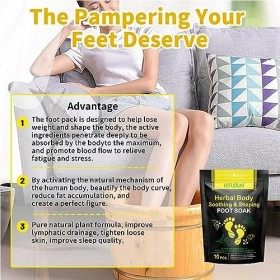 Toilet Sac de Bain de Pieds - Lot de 10 Bains de Pieds Bio à Base de | Façonner Les Herbes imbibe Les Perles de Bain de Pieds