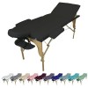 Vivezen - Table de massage pliante 3 zones en bois avec panneau reiki + accessoires et housse de transport - Plusieurs colori