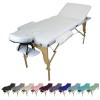 Vivezen - Table de massage pliante 3 zones en bois avec panneau reiki + accessoires et housse de transport - Plusieurs colori