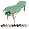 Vivezen - Table de massage pliante 3 zones en bois avec panneau reiki + accessoires et housse de transport - Plusieurs colori