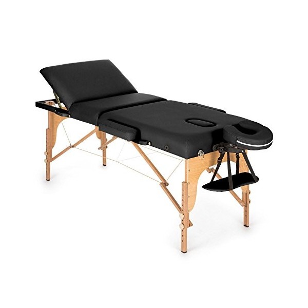 KLAR FIT MT 500 - Table de Massage Pliante Professionnelle, 210cm avec cavité faciale Rembourrage Mousse, entièrement modula