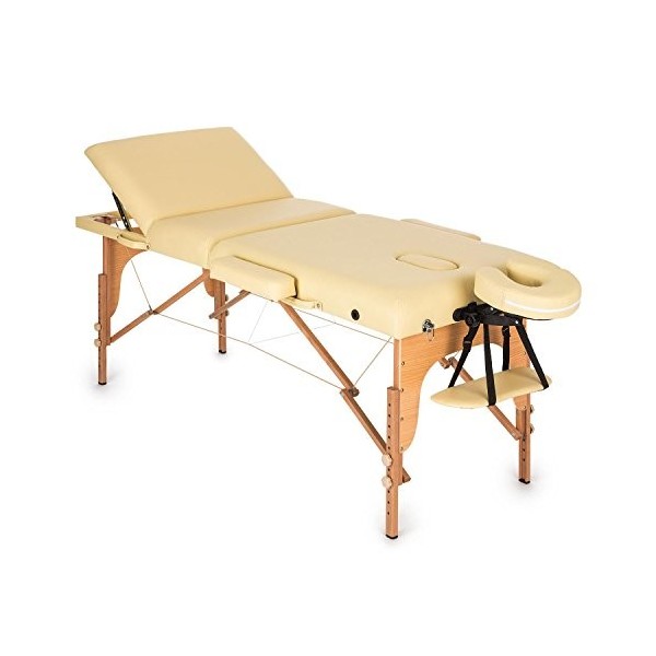 KLAR FIT MT 500 - Table de Massage Pliante Professionnelle, 210cm avec cavité faciale Rembourrage Mousse, entièrement modula