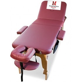 MASSUNDA All INKL Chaise de Massage Pliante et réglable en Hauteur – Table de Massage Mobile en Bois Massif avec Housse en ép