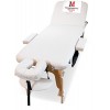 MASSUNDA All INKL Chaise de Massage Pliante et réglable en Hauteur – Table de Massage Mobile en Bois Massif avec Housse en ép