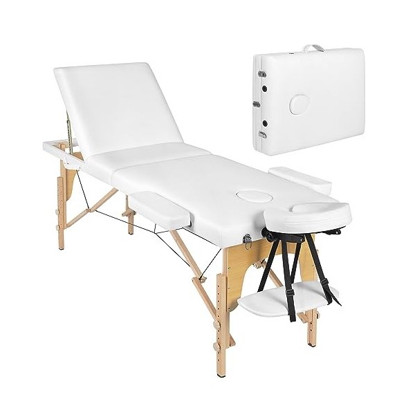 Lestarain Table de Massage, Table de Massage Pliante Professionnelle, Lit de Massage Portable, Lit Esthétique, avec Appui-têt