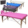 BELTOM Table de Massage 2 Zones Portables Cosmetique lit esthetique avec Panneau Reiki + Sac - Noir