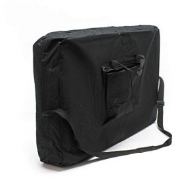 WilTec Table de Massage 2 Zones Couleur Noire Pliable Accoudoirs Chaise Cosmétique Réglable Hauteur Mobile