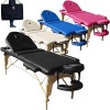 BELTOM Nouveau Modèle Table de Massage 3 Zones Portables lit esthetique Reiki + Sac - Rose