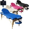 BELTOM Nouveau Modèle Table de Massage 3 Zones Portables lit esthetique Reiki + Sac - Rose