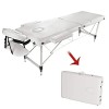 Sinbide Tables de Massage 3 Zones Réglable Hauteur, Lit esthetique Professionnel, Table Thérapie Aluminium Portable, Lit de M