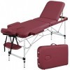 Yaheetech Table de Massage Pliante Professionnelle 3 Section 60 x 213 cm Lit de Massage à Hauteur Réglable Repose-tête Ergono