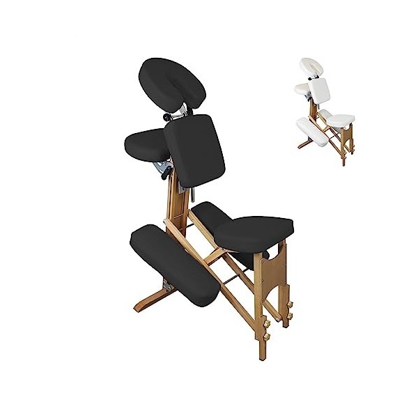 Vivezen - Chaise de Massage en Bois Pliable avec Sac de Transport - 2 Coloris