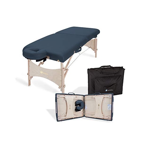 EARTHLITE Harmony DX Table de massage portable – Design écoresponsable, têtière Deluxe ajustable, érable massif, qualité aéro