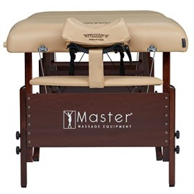 Master Massage Table de massage portable Del Ray Pro 76,2 cm, couleur sable, luxueuse avec coussin en mousse de 7,6 cm dépai