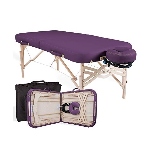 Earthlite Spirit Premium Table de massage portable Package – Spa-level Confort, Deluxe Rembourrage incl. Flex-rest visage Cra