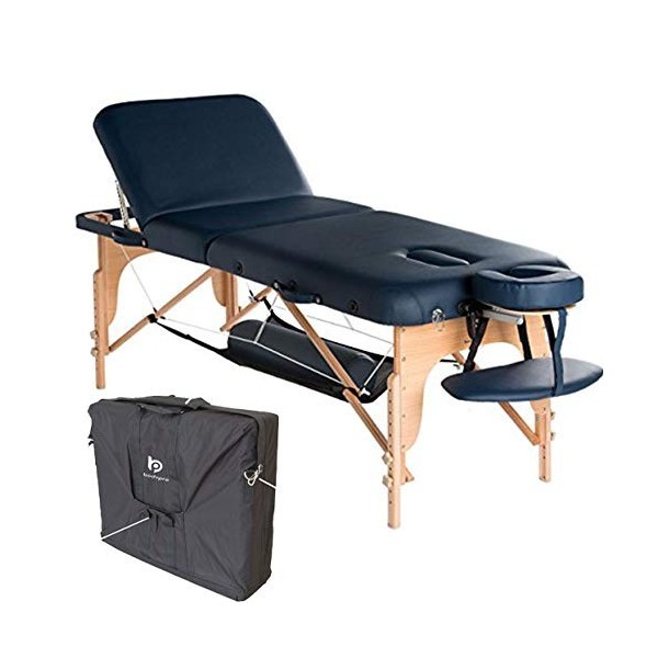 Bodypro® Deluxe Liftback Table de massage– 7 cm en mousse haute densité + Breathe trou + visage Coussin + Bras latéraux + Rei