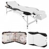 BTM,Table professionnelle de massage portable en aluminium, pliable en 3 sections,Pour salon de beauté, lit spa, physiothèrap