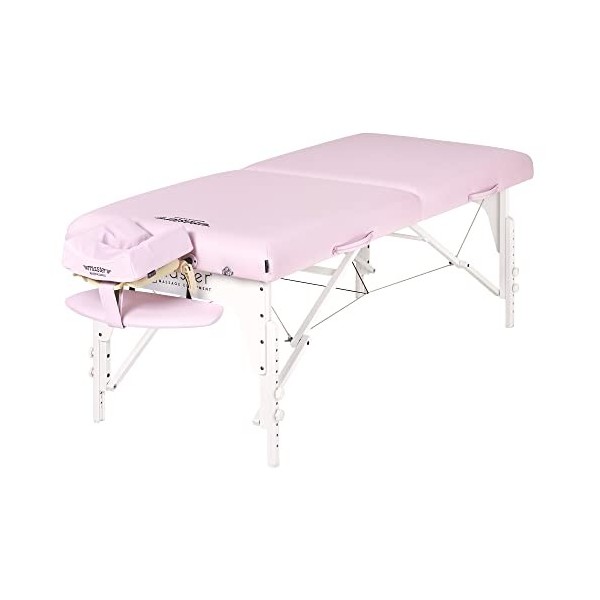 Master Massage Monclair Table de massage mobile Reiki Table de massage pliable en bois Bleu roi 71 cm