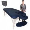 Bodypro Table de massage légère et portable de luxe 9 cm dépaisseur Matelas en mousse haute densité Appui-tête réglable - Re