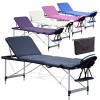 BELTOM Table de Massage 3 Zones Portables en Aluminium lit esthetique + Sac - Noir