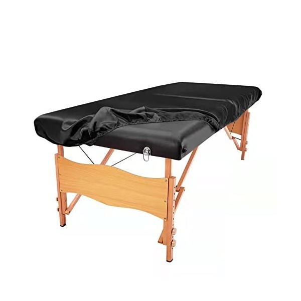 Housse de table de massage imitation soie - Résistante aux taches - Douce - Lavable en machine - Table de massage non incluse
