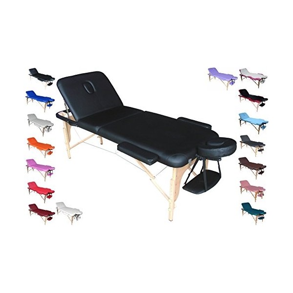 POLIRONESHOP VENERE Lit table portable pour massage esthétique tattoo bois