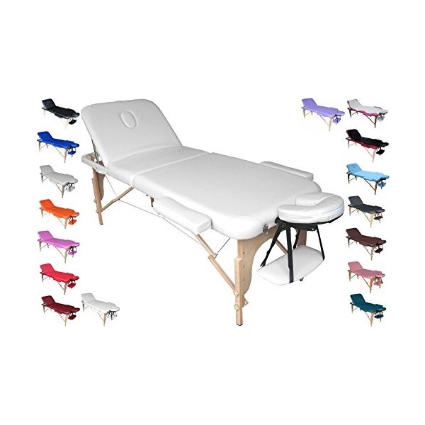 POLIRONESHOP VENERE Lit table portable pour massage esthétique tattoo bois