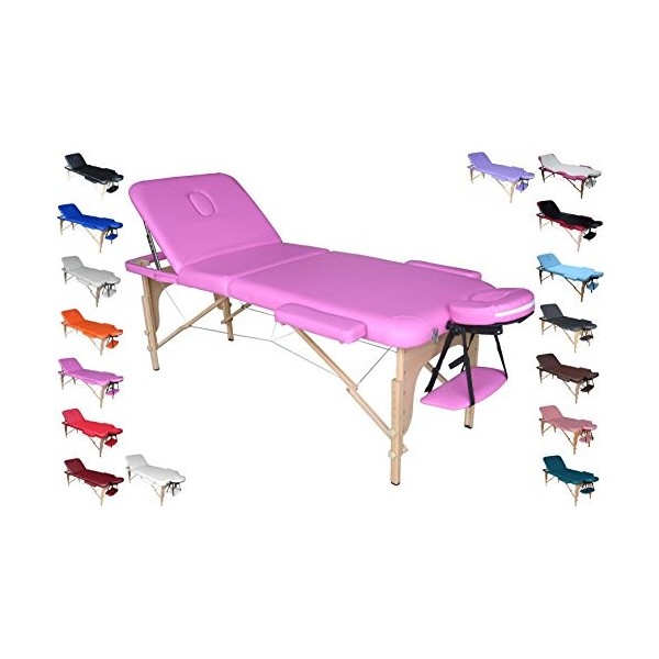 POLIRONESHOP VENERE Lit table portable pour massage esthétique tattoo bois