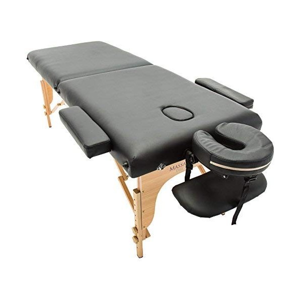 MASSAGE IMPERIAL® Charbury Table De Massage Extra-Large - Largeur 70cm - Lit De Massage À 2 Sections - Panneau Dextrémité Re