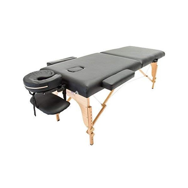 MASSAGE IMPERIAL® Charbury Table De Massage Extra-Large - Largeur 70cm - Lit De Massage À 2 Sections - Panneau Dextrémité Re