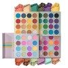 Palette de fards à paupières 60 couleurs, 4 en 1 conseil haute pigmentation paillettes mat ombre à paupières Rotation nacré p