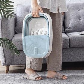 Ttedoye Bassin de Bain de trempage des Pieds, Bassin de Bain de Pieds avec Masseur de Pieds et poignée, Bassin de Spa pour tr