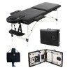 Table de massage pliable et portable avec 2 zones - Pieds en aluminium réglables en hauteur - Sac de transport jusquà 230 k