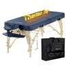 Master Massage Phoenix Table de Massage Pliable et Mobile 71 cm, Bleu Roi