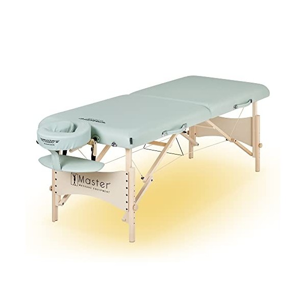 Master Massage Table de Massage Portable, Bois, Lily Green, 71cm