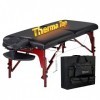 Master Massage Table Mobile Thermatop 71 cm-Système de Chauffage Pliable-Lit de Massage, Noir, 71 cm