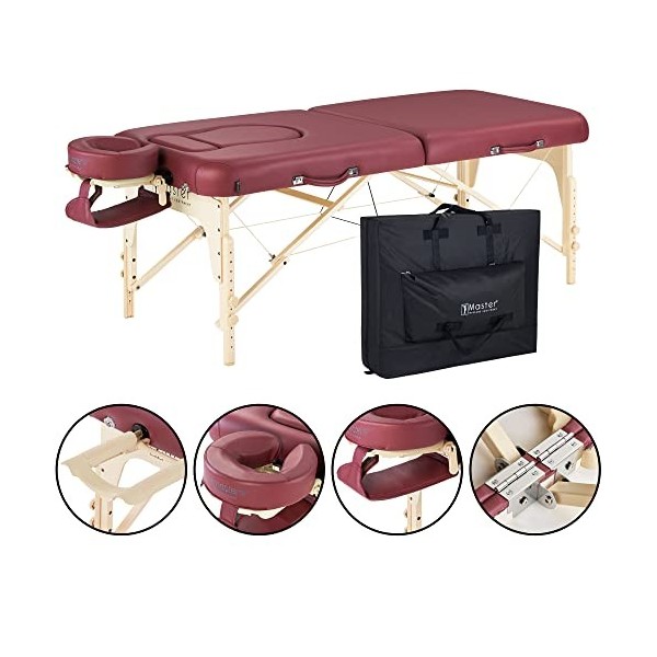 Master Massage Table de massage portable en EVA de 76,2 cm pour femmes et personnes obèses, lit facial pour salon de spa pour