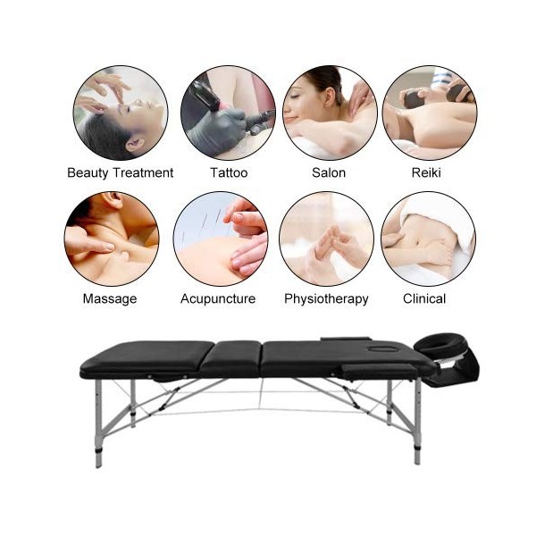 SANFOU Table de Massage, 186 60 61-83 cm