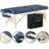 Master Massage Coronado Table de massage portable professionnelle avec matelas en mousse Bleu roi 70 cm x 7,6 cm dépaisseur