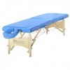 Master Massage Skyline Pro Table de Massage Pliable avec Pieds en Bois et Sac de Transport Bleu Marine 71 cm