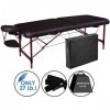 Master Massage Zephyr Table de massage portable professionnelle Noir 70 cm