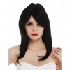 WIG ME UP - TYM-200H-MT-2 Perruque dames cousu main morceau mono longue brun noir lisse volumineuse