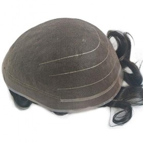 Hairnotion 3 postiche pour homme entièrement soudé mono durable et naturel 20,3 x 25,4 cm