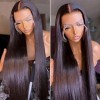 Perruques Lace Front 13x6 droites de cheveux humains MSGEM pré-plumées HD Lace Wigs pour les femmes noires 180% Densité Gluel