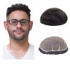 Lordhair Perruque pour Homme,Ensemble complet dentelle de France,Taille de Base 20 * 25 CM Remplaçable Système Peau Mince pou