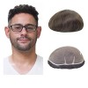 Lordhair Perruque pour Homme,Ensemble complet dentelle de France,Taille de Base 20 * 25 CM Remplaçable Système Peau Mince pou